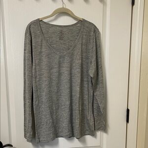 Gray Long Sleeve Women's Top